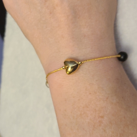 Bracelet gold color with heart - Picture 1 of 4